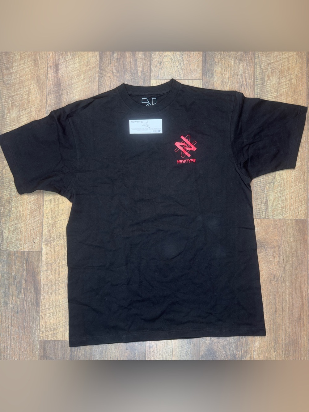 Newtype Gundam Mecha Graphic T-Shirt Black Red Size L Anime Manga Cali Brand